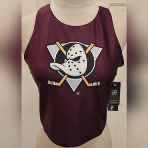 NWT Deadstock Certo Anaheim Ducks Officially Licensed Crop Tank Top.